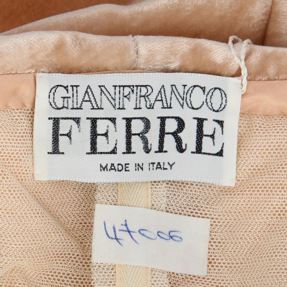 1990s Gianfranco Ferré Pink Velvet Dress 2