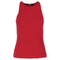 1990s Gianfranco Ferré Red Cashmere Knitted Vest