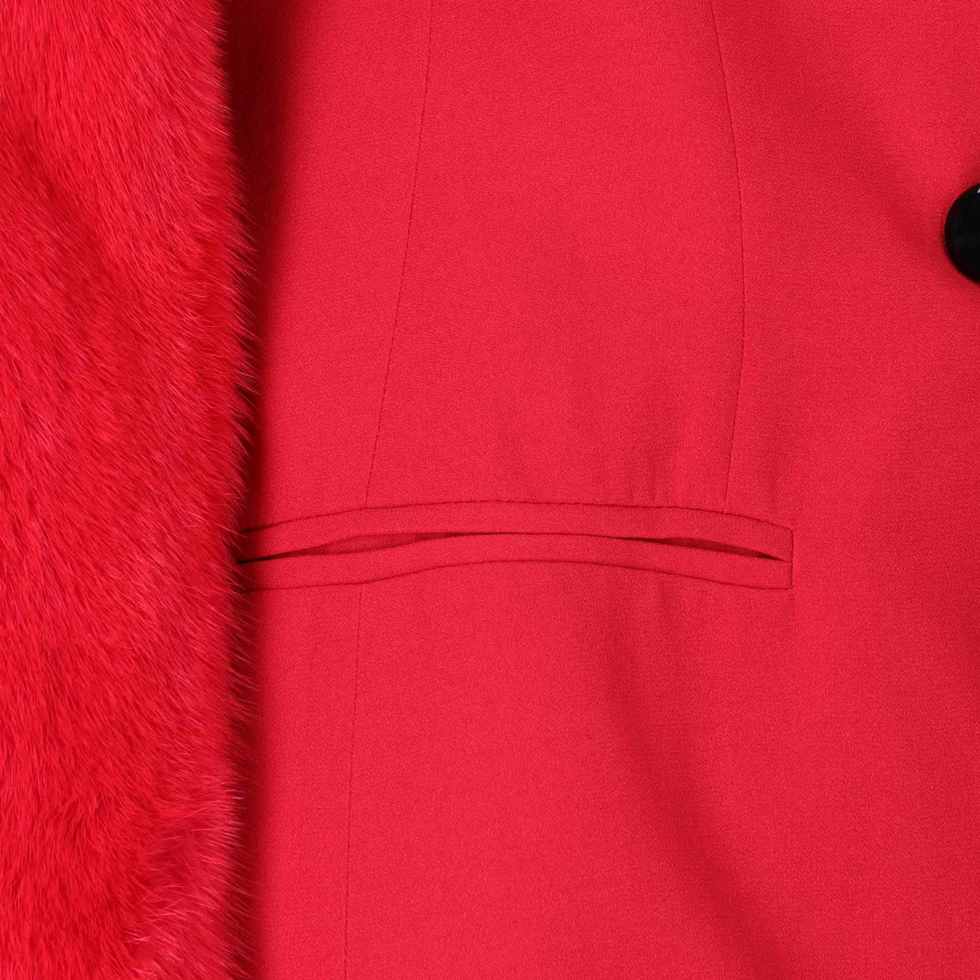 1990s Gianfranco Ferrè Red Mink Suit 4