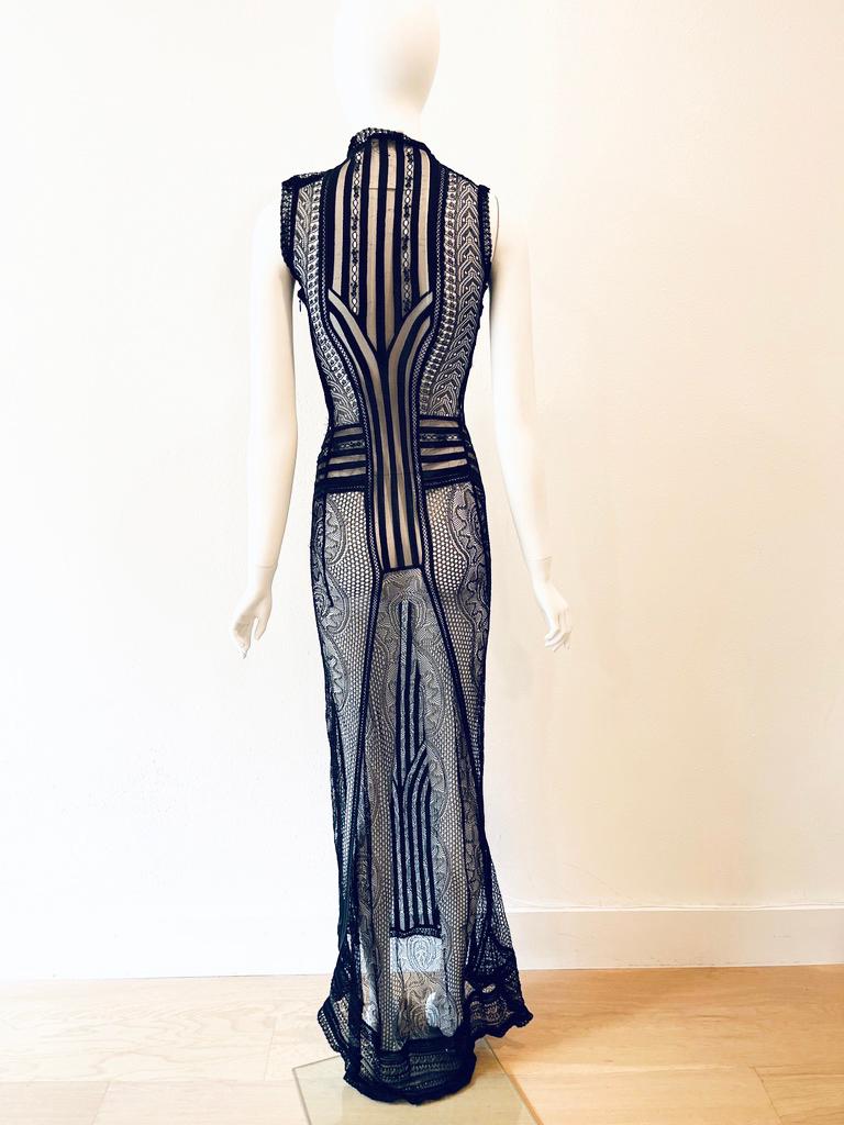 1990s Gianfranco Ferre Sheer Gown  In Good Condition In Austin, TX