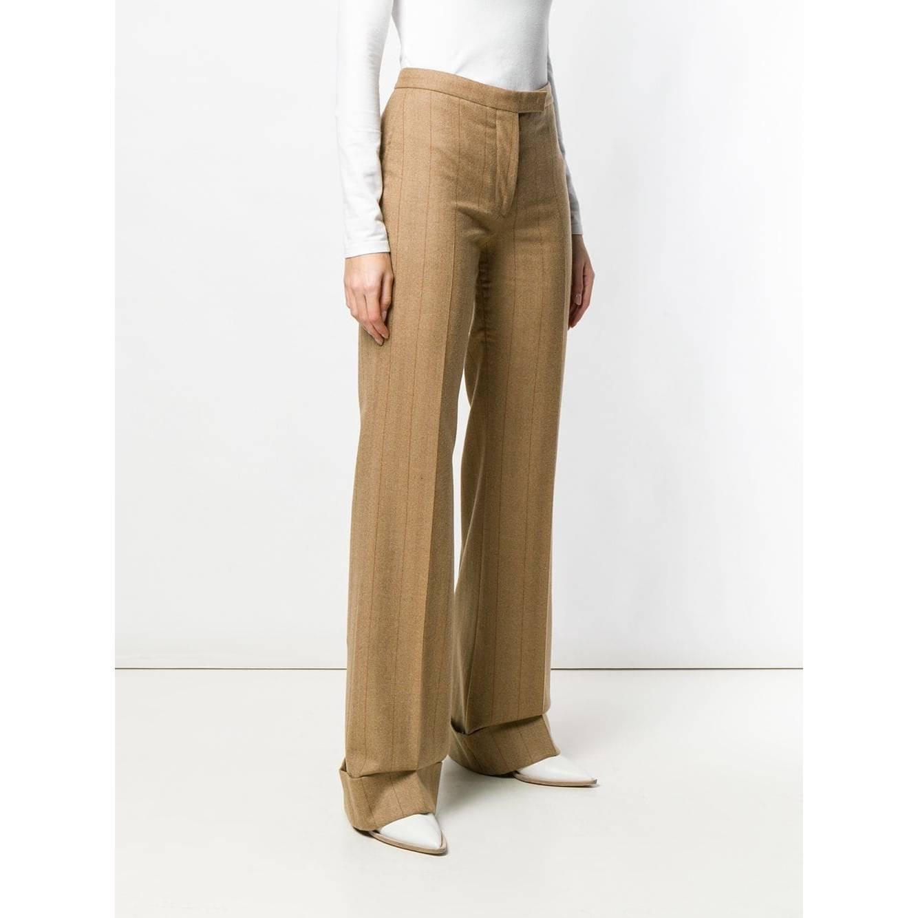 Brown 1990s Gianfranco Ferré Wide Trousers