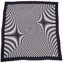 1990S GIANNI VERSACE 1980S Echarpe en soie Op-Art