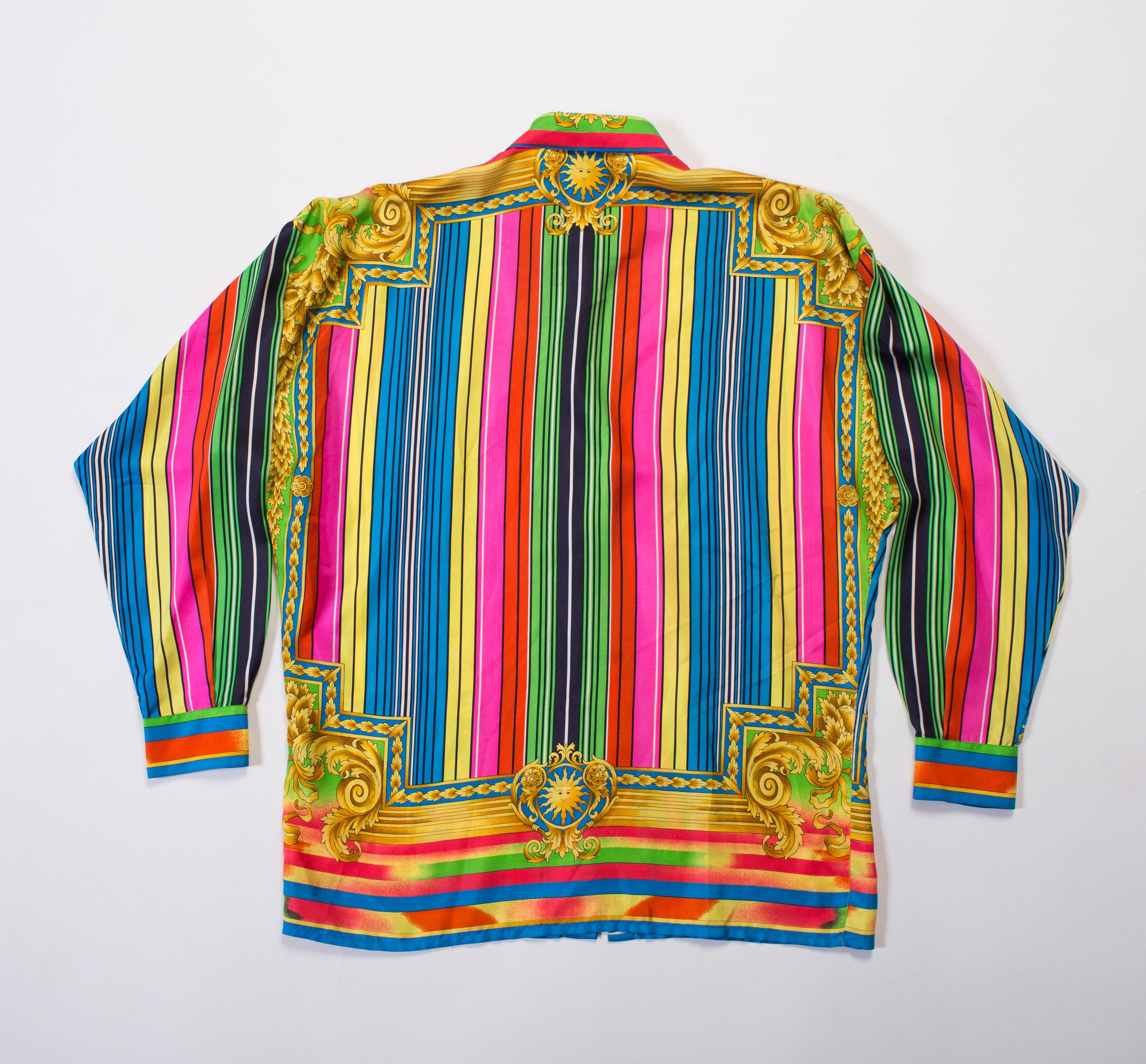 rainbow silk shirt