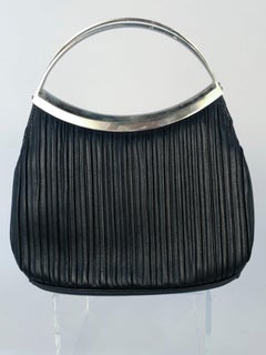 1990s Gianni Versace Black Leather Handbag