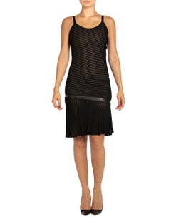 1990S GIANNI VERSACE Black & Nude Cocktail Dress