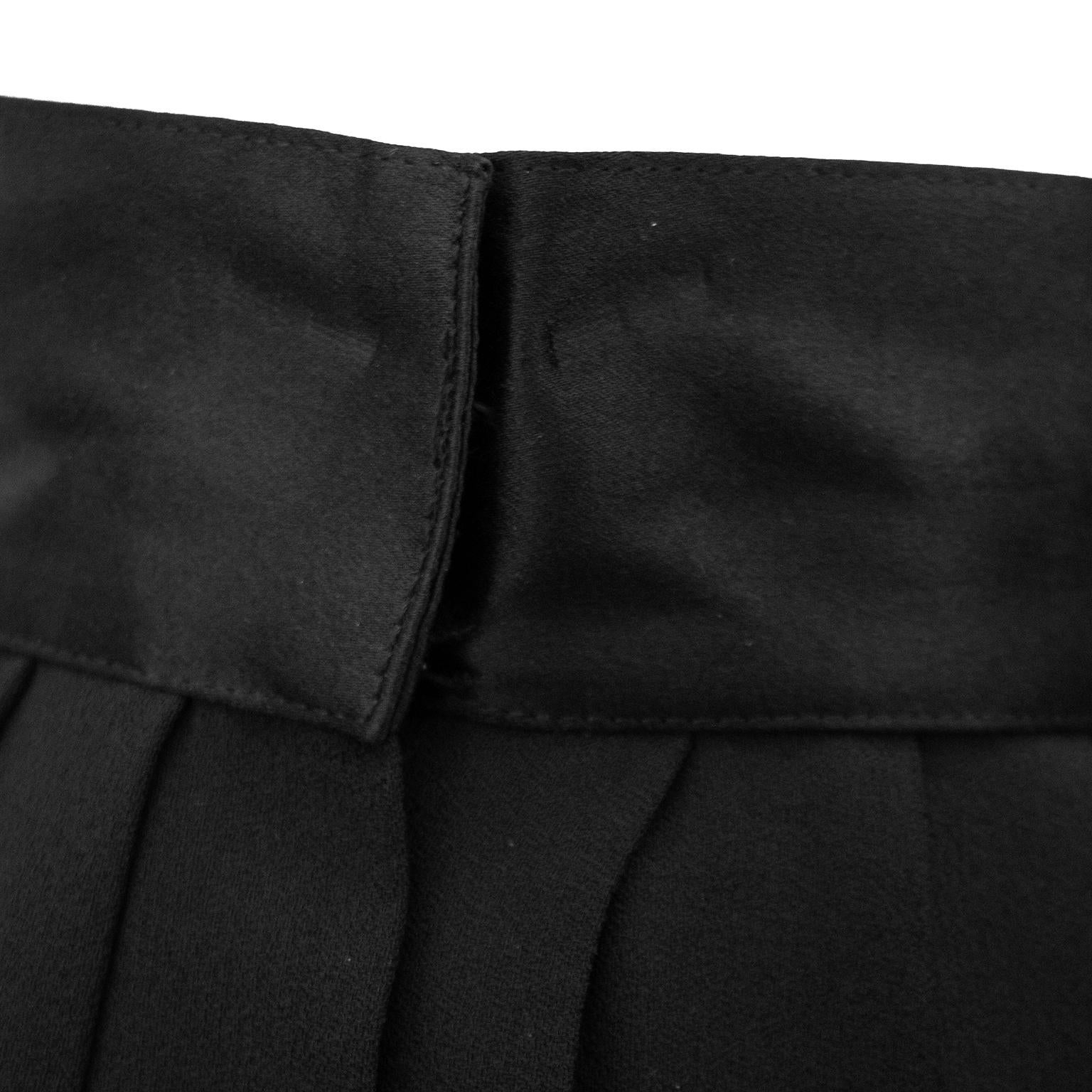1990s Gianni Versace Black Silk Chiffon Skirt  For Sale 1