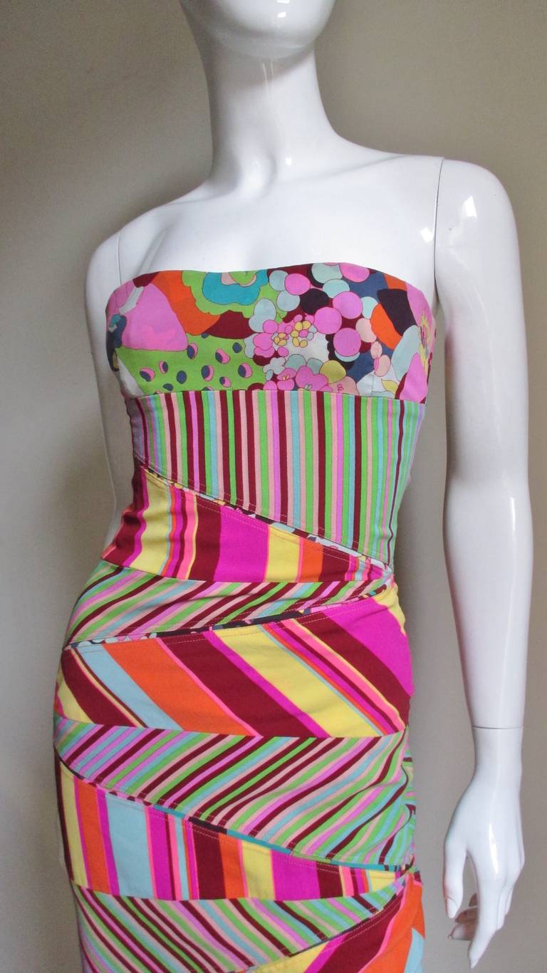 1990s Gianni Versace Bustier Dress In Good Condition In Water Mill, NY