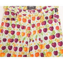 1990's Gianni Versace 'Cherry' Print high waisted Vintage fruit pattern Jeans