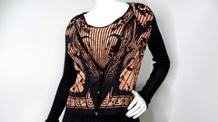 1990er Gianni Versace Couture 3-teiliges Set aus Rock, Top & Strickjacke