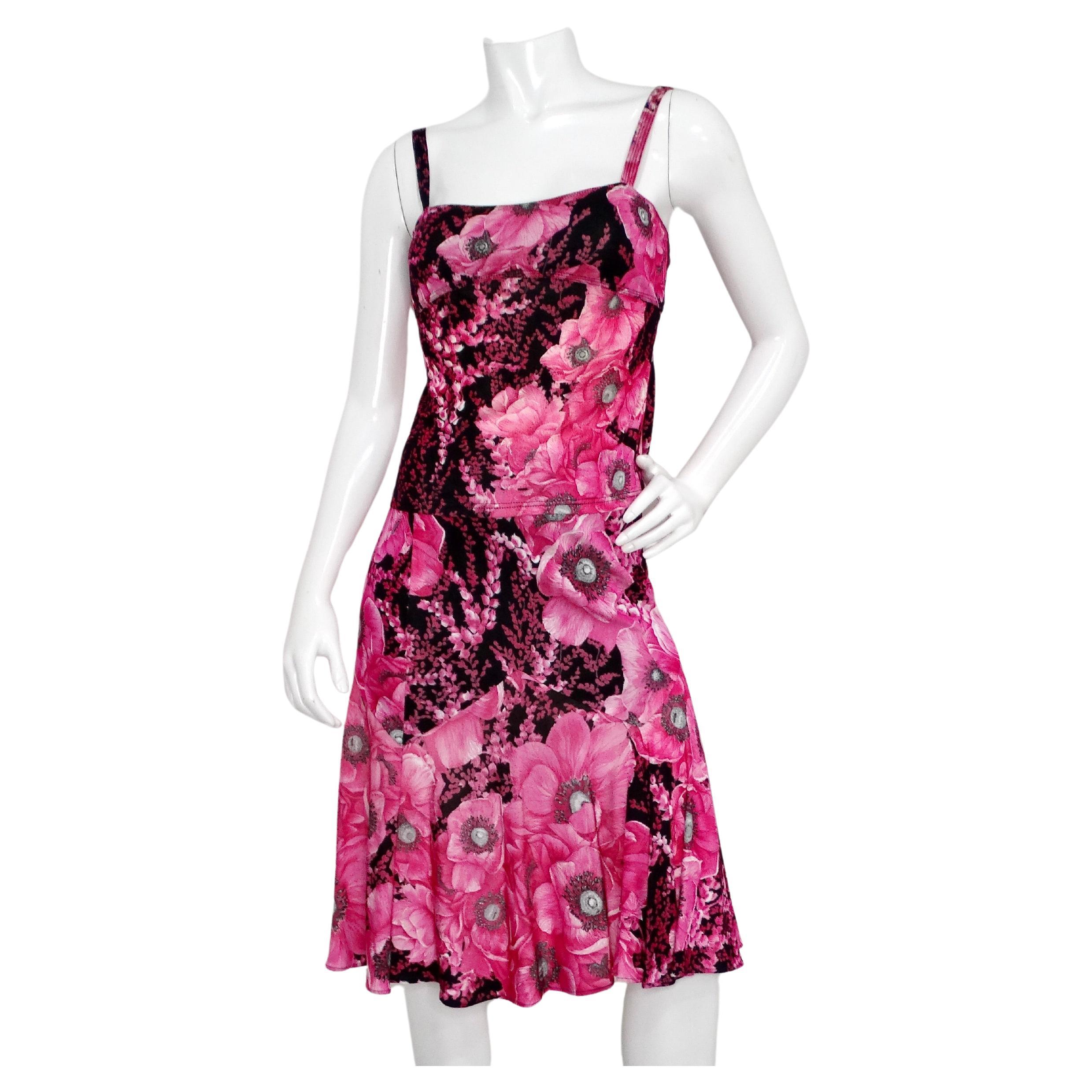 1990s Gianni Versace Couture Floral Print Top & Skirt Set
