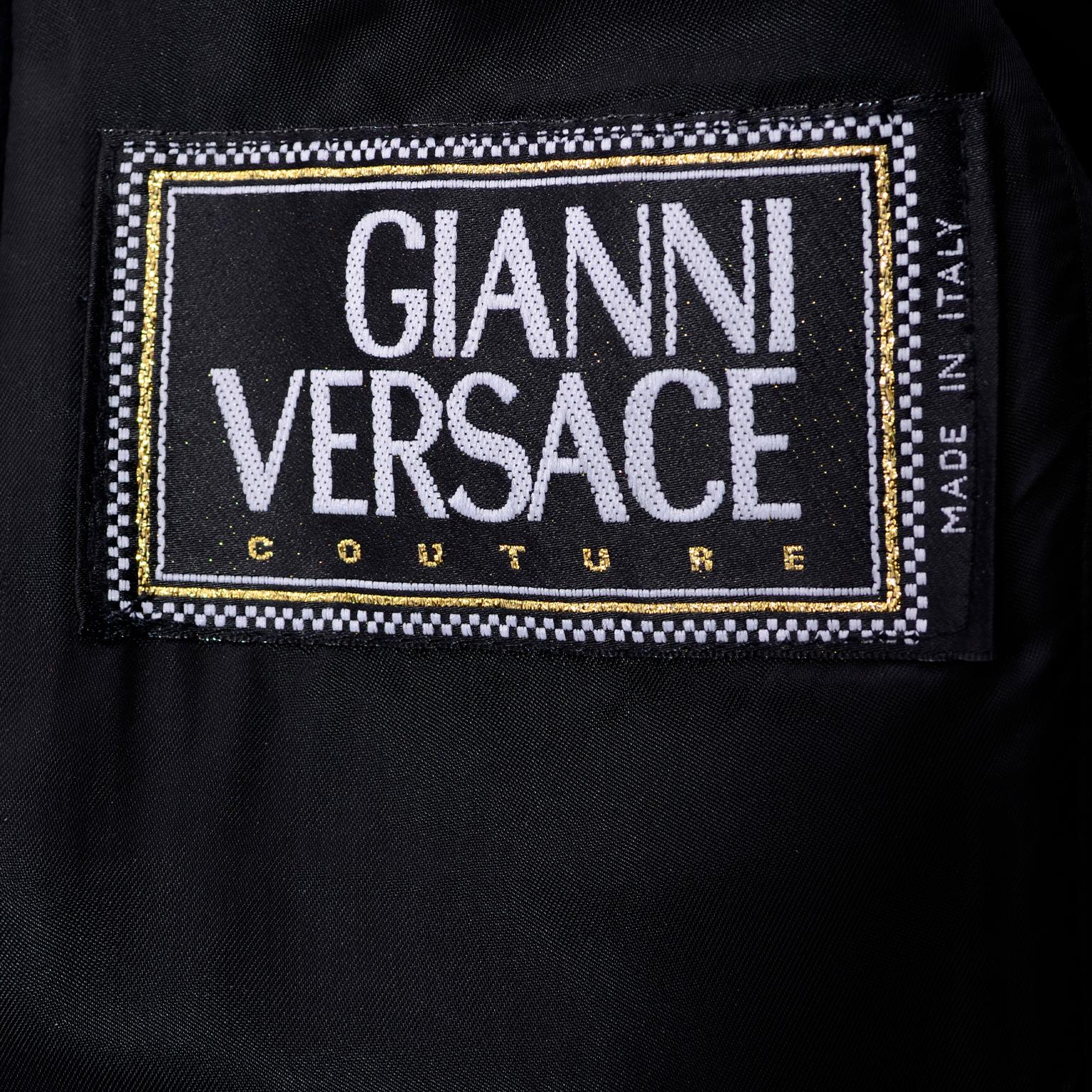 1990s Gianni Versace Couture Jacket in Wool Cashmere Blend w/ Medusa Head Studs 7
