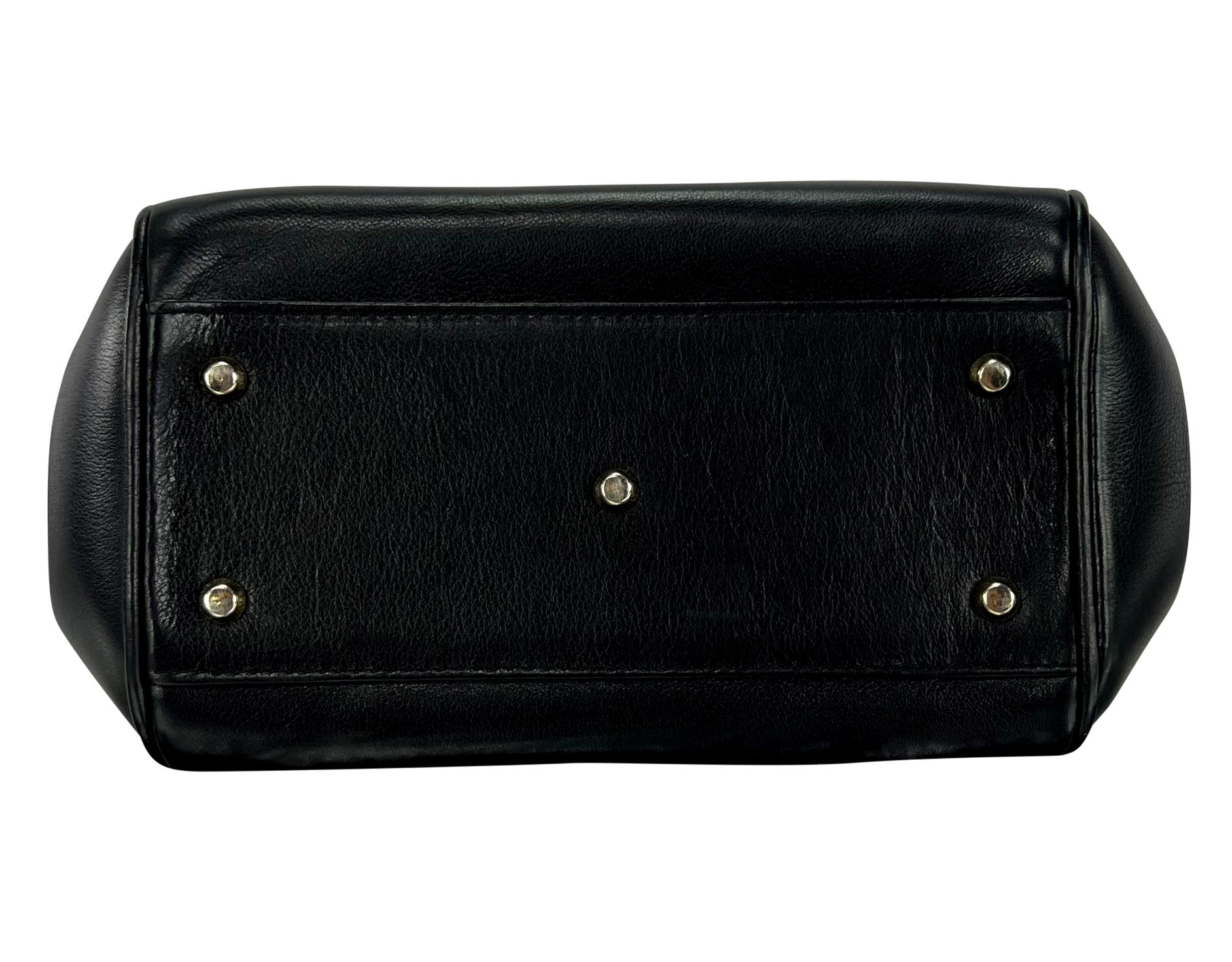 1990s Gianni Versace Couture Leather Medusa Relief Acrylic Frame Handle Mini Bag For Sale 2