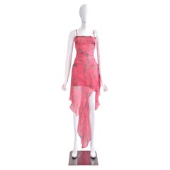 1990s Gianni Versace Couture Silk Chiffon Butterfly & Crystal