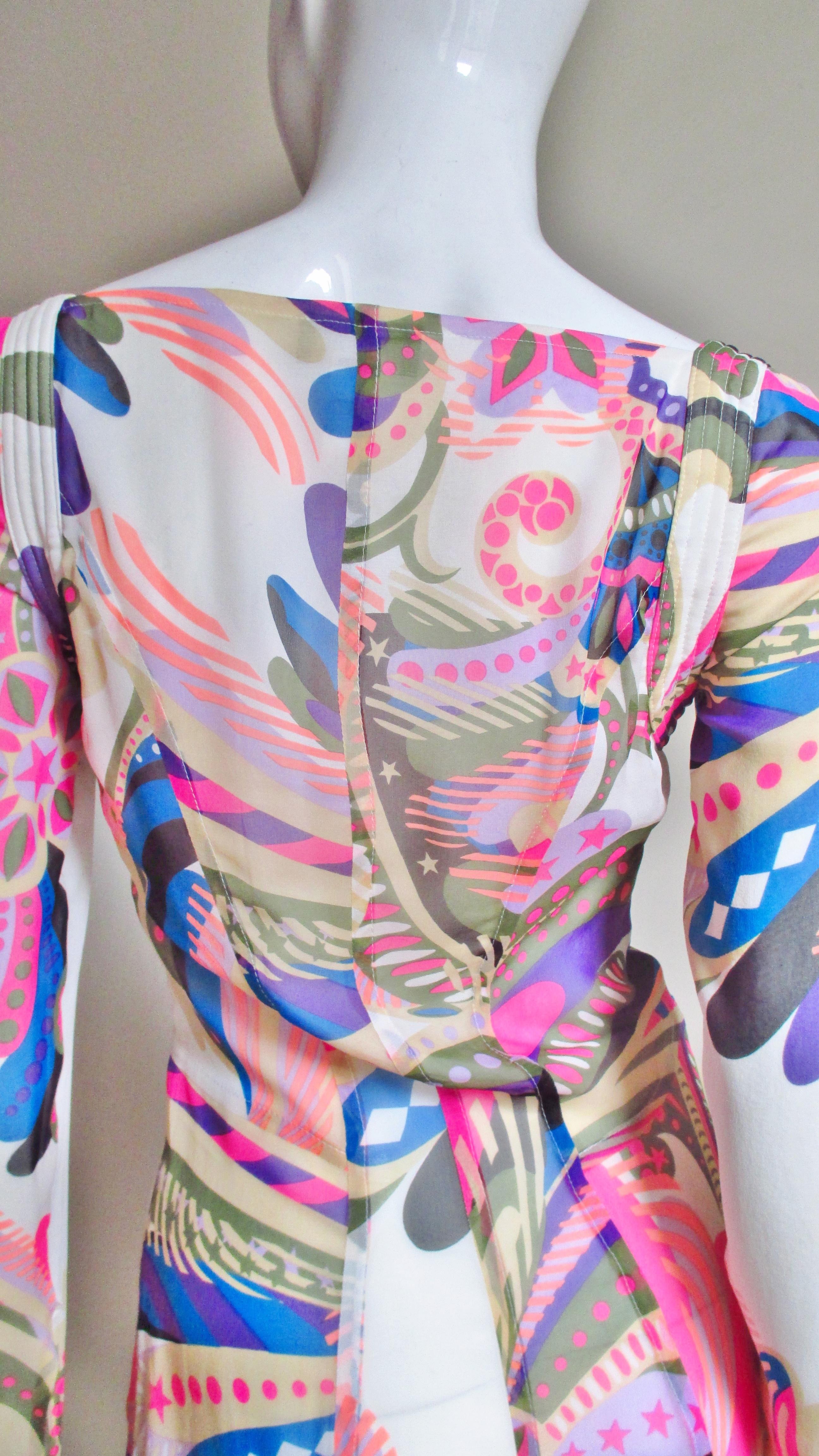  Gianni Versace Couture - Robe en soie imprimée en vente 3