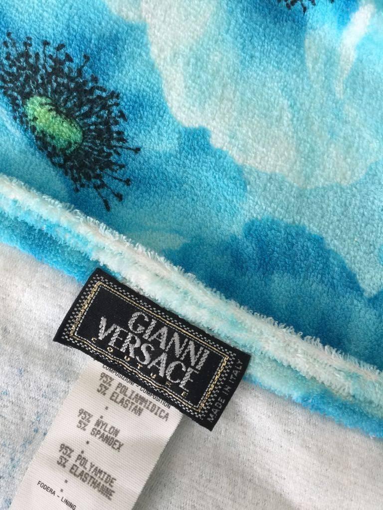 1990s Gianni Versace Couture Turquoise Summer Casual Dress  1