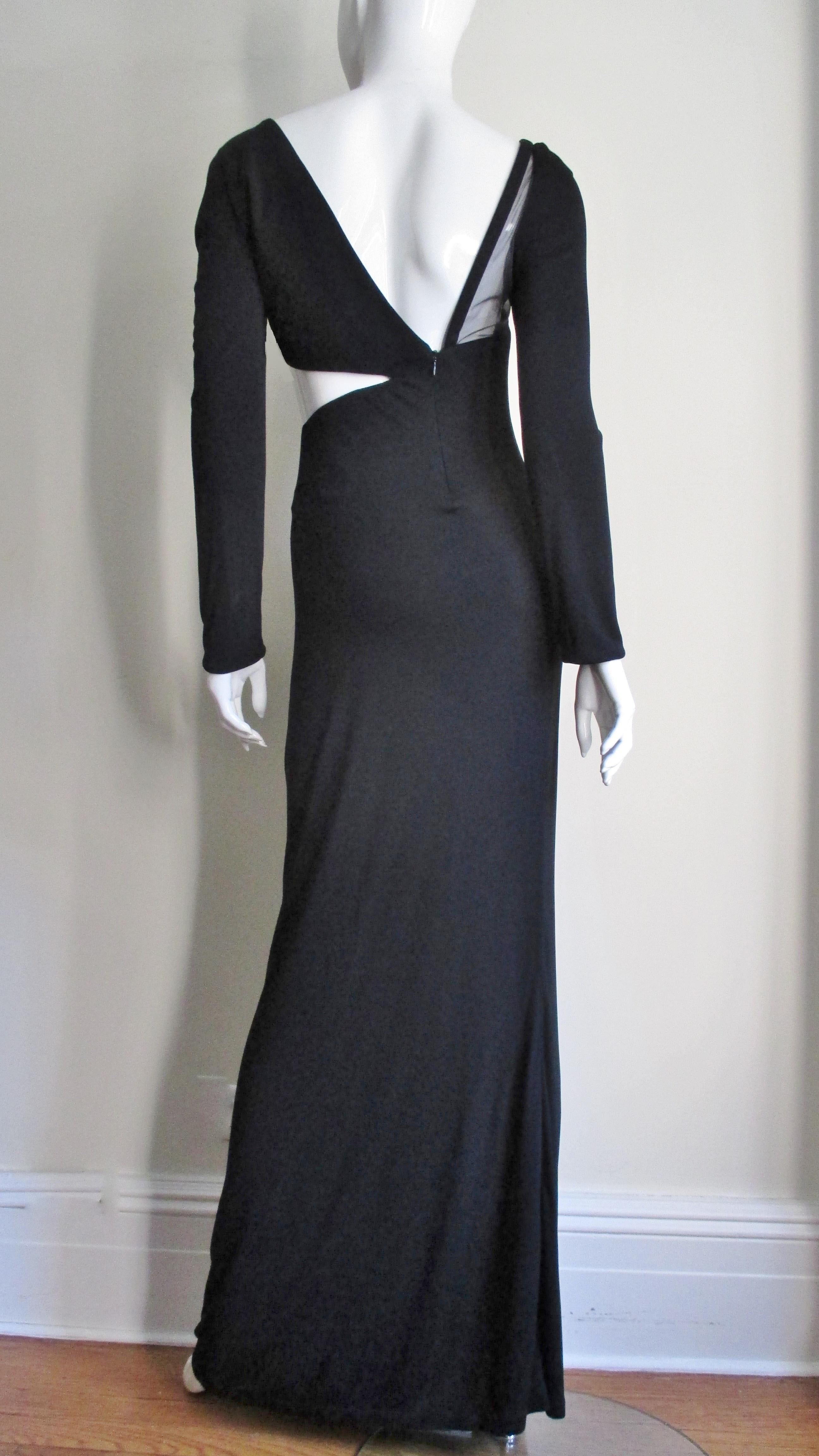 Gianni Versace Cut out Gown 1990s For Sale 4