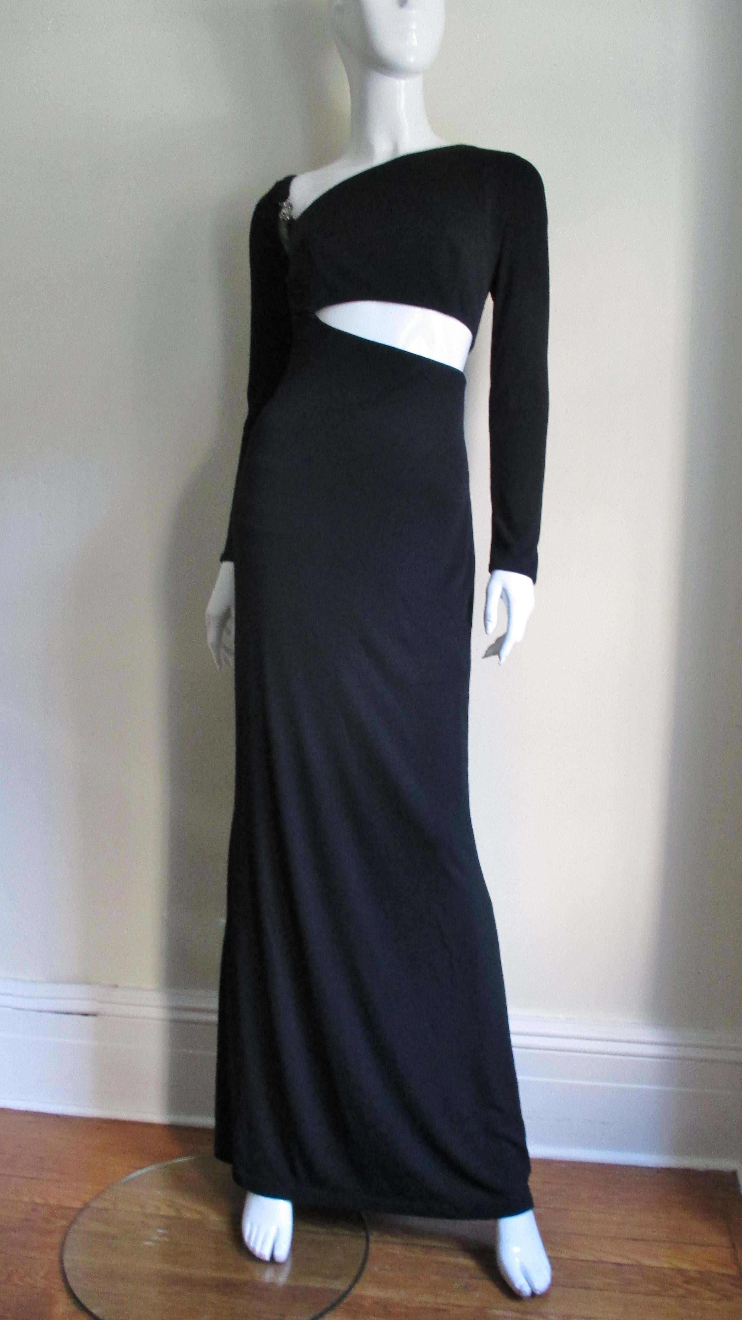 Gianni Versace Cut out Gown 1990s In Good Condition For Sale In Water Mill, NY