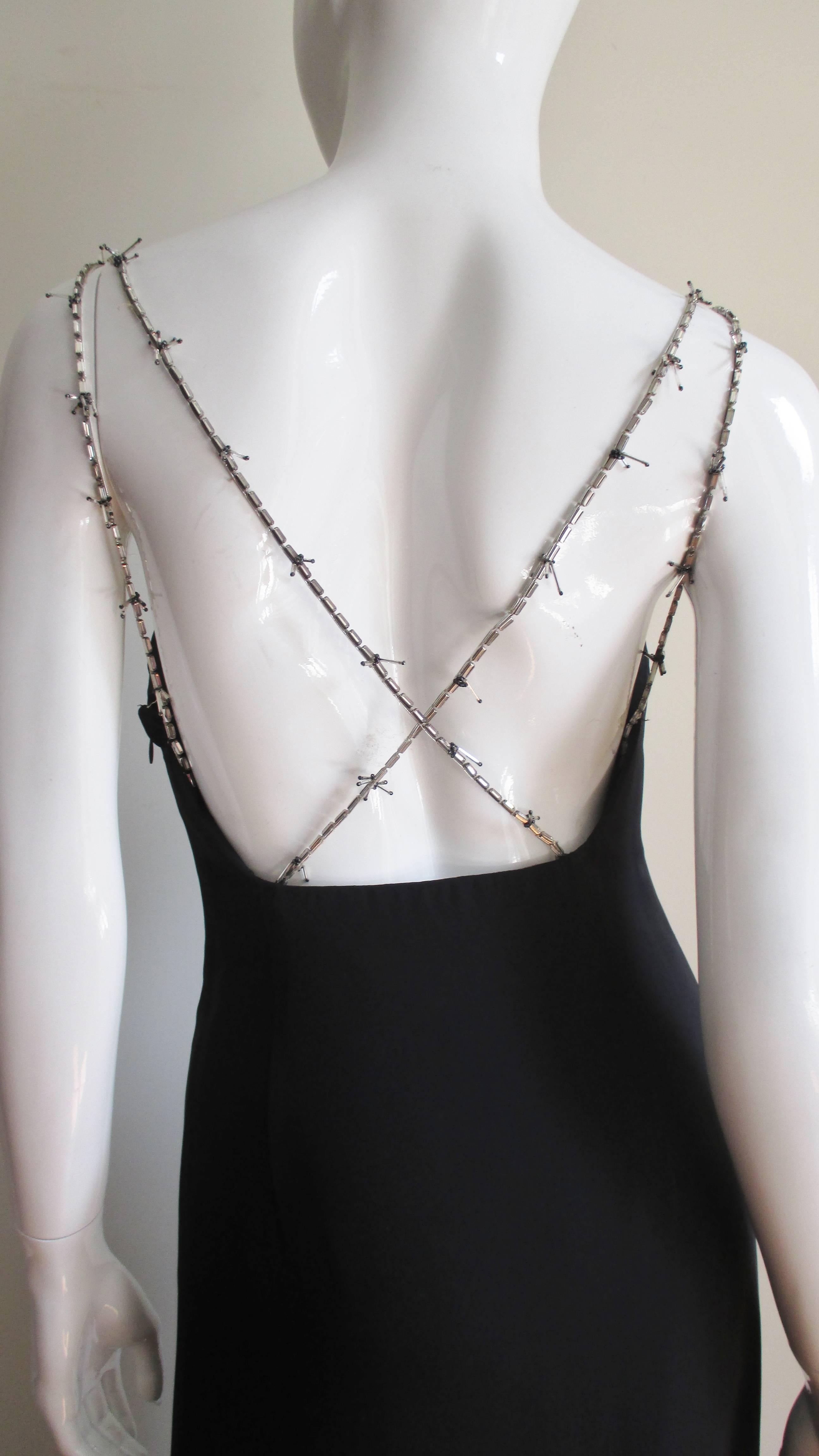 Gianni Versace - Robe avec bretelles perlées  en vente 2