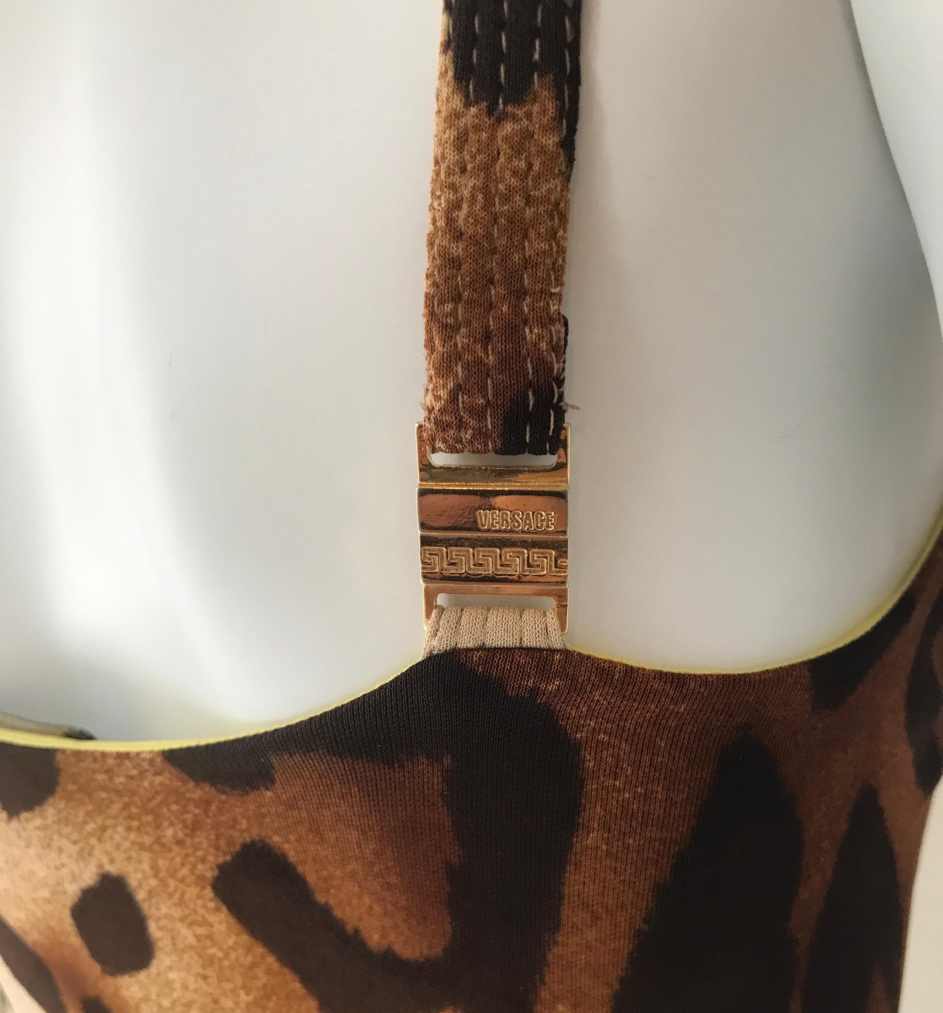 1990's Gianni Versace Leopard Dress Small  1