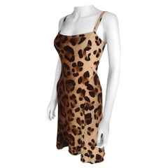 1990's Gianni Versace Leopard Dress Small