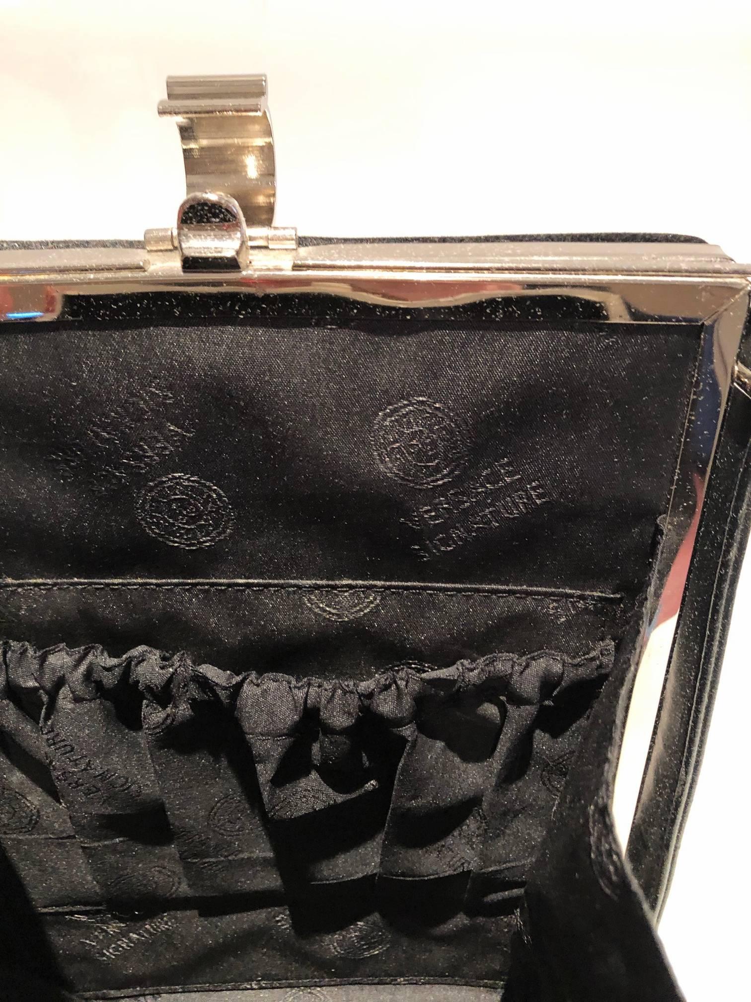 1990s Gianni Versace Medusa Box Shoulder Cloth Bag 3
