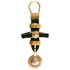 Vintage 1990s Gianni Versace Medusa Medallion Key Ring 