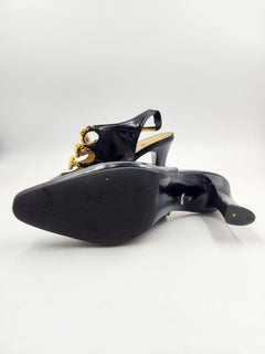 1990's Gianni Versace Medusa Medallion Sandal Heels Women's Shoes Vintage 36