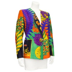 1990s Gianni Versace Multi Colour Baroque Print Jacket