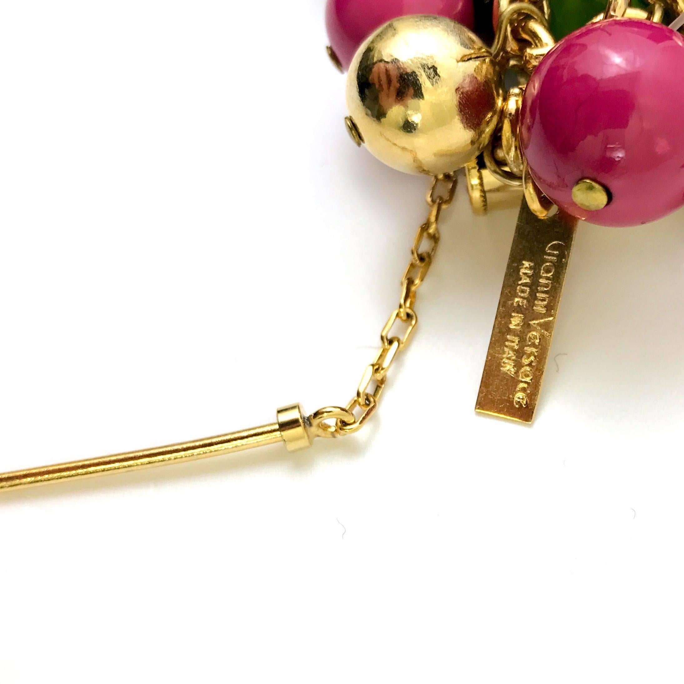Bracelet perles multicolore Gianni Versace des années 1990 en vente 2