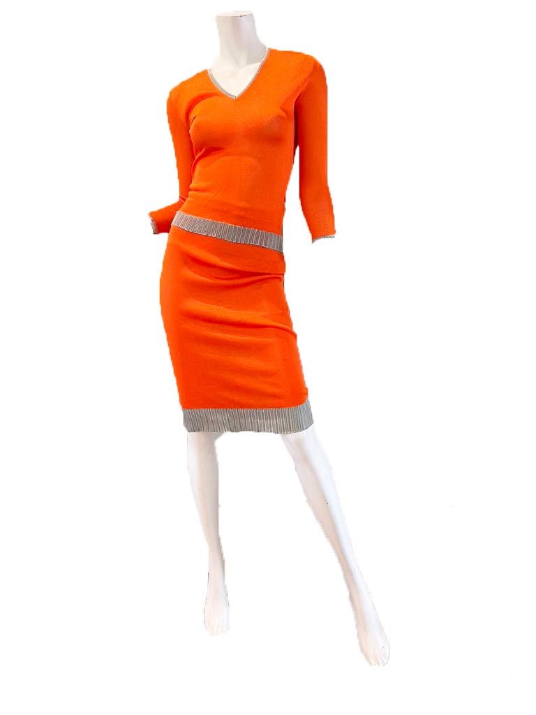 1990s Gianni Versace Orange Knit Set
Condition: very good.
Sz M 
