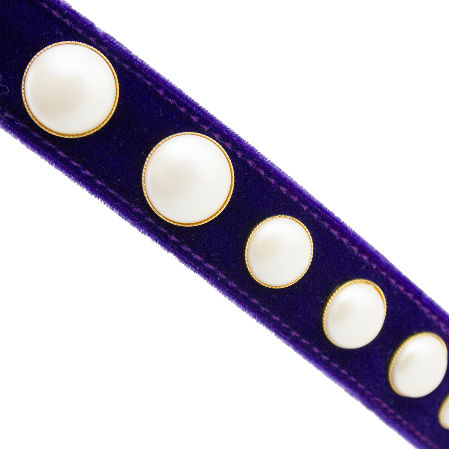 purple velvet belt