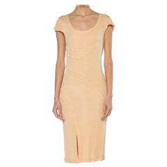 Vintage 1990S GIANNI VERSACE Rayon Jersey Short Sleeve Cocktail Dress