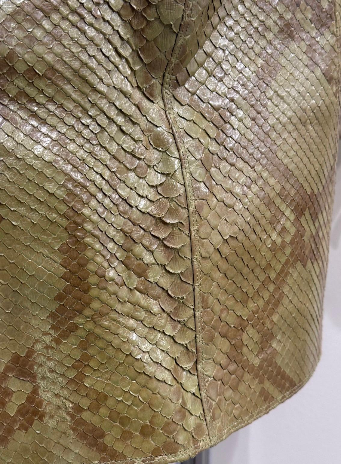 1990s Gianni Versace Real Python Mini Skirt - image 3