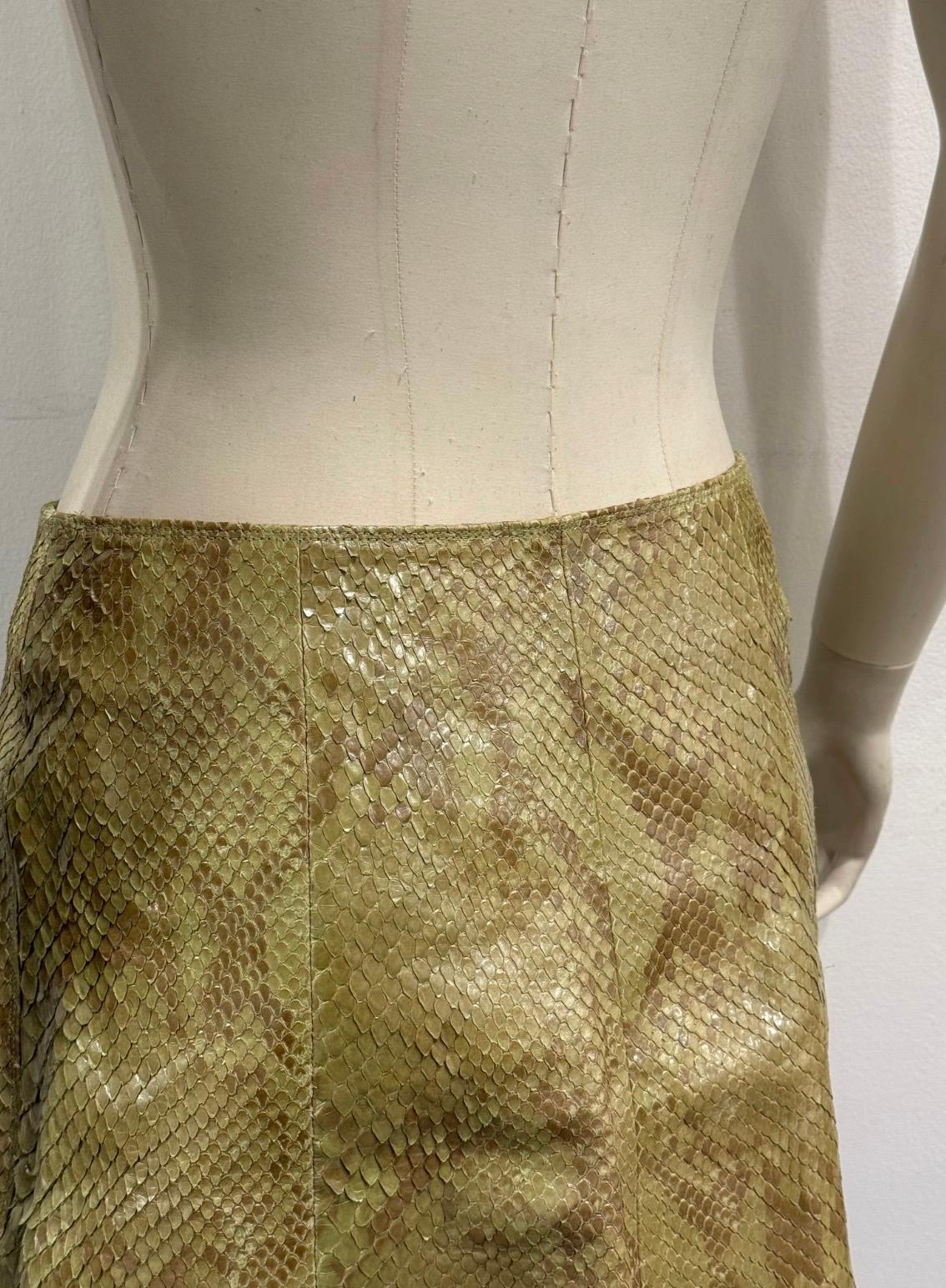 1990s Gianni Versace Real Python Mini Skirt - image 4
