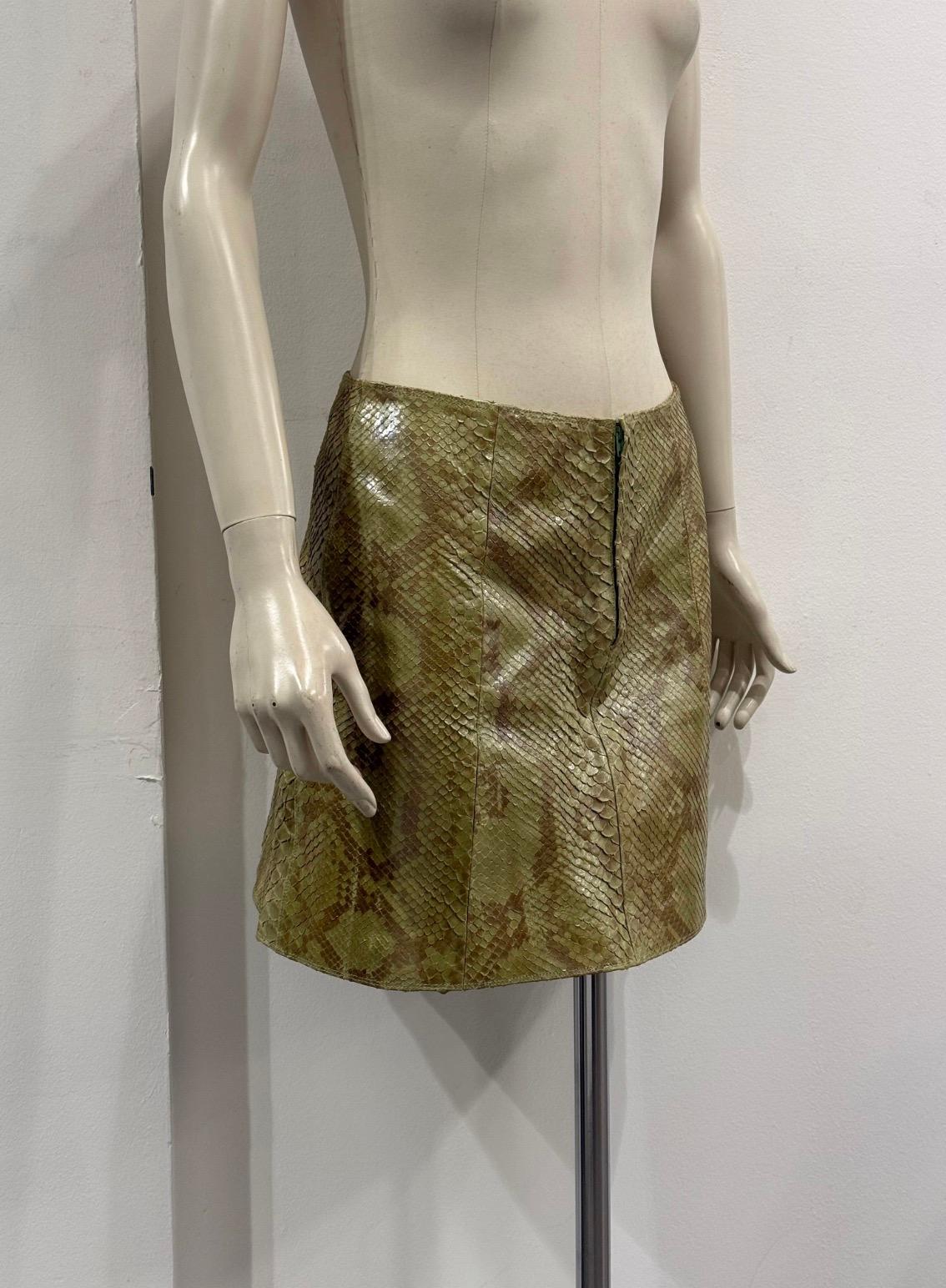 1990s Gianni Versace Real Python Mini Skirt - image 7