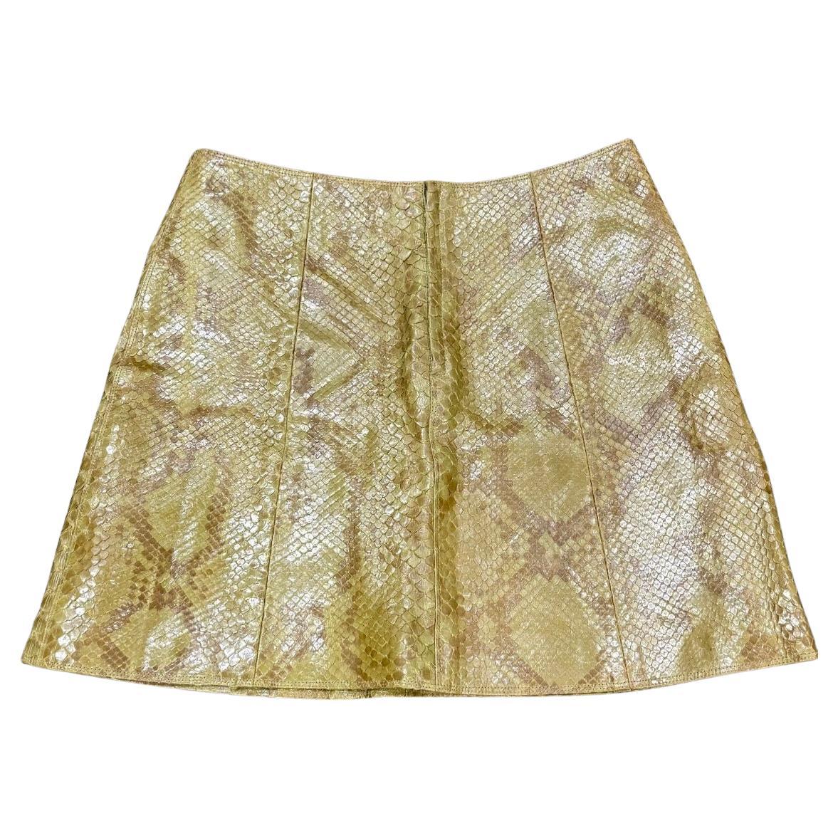 1990s Gianni Versace real Python mini skirt