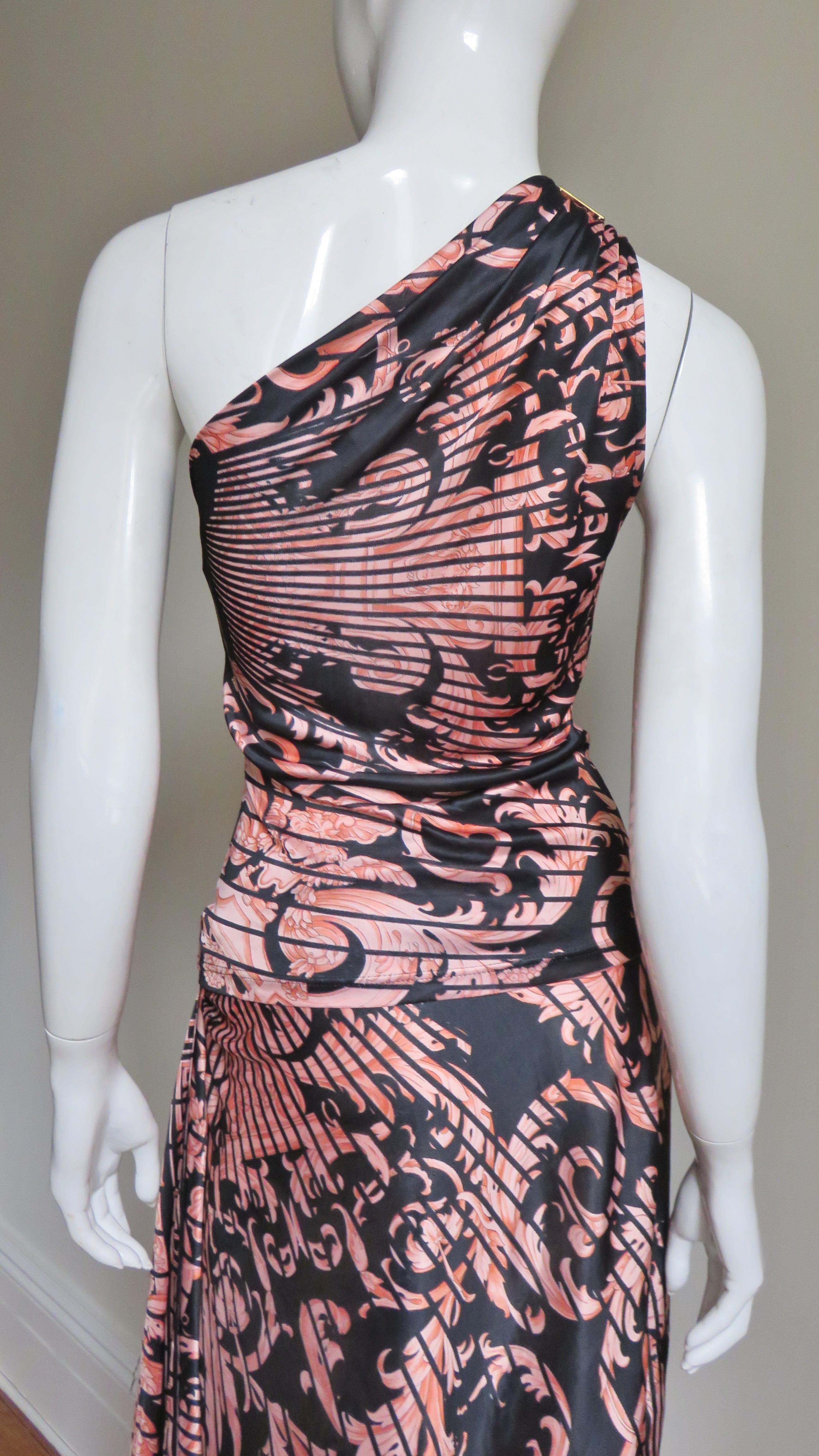 Gianni Versace Silk Skirt and Top Set with Hardware For Sale at 1stDibs ...
