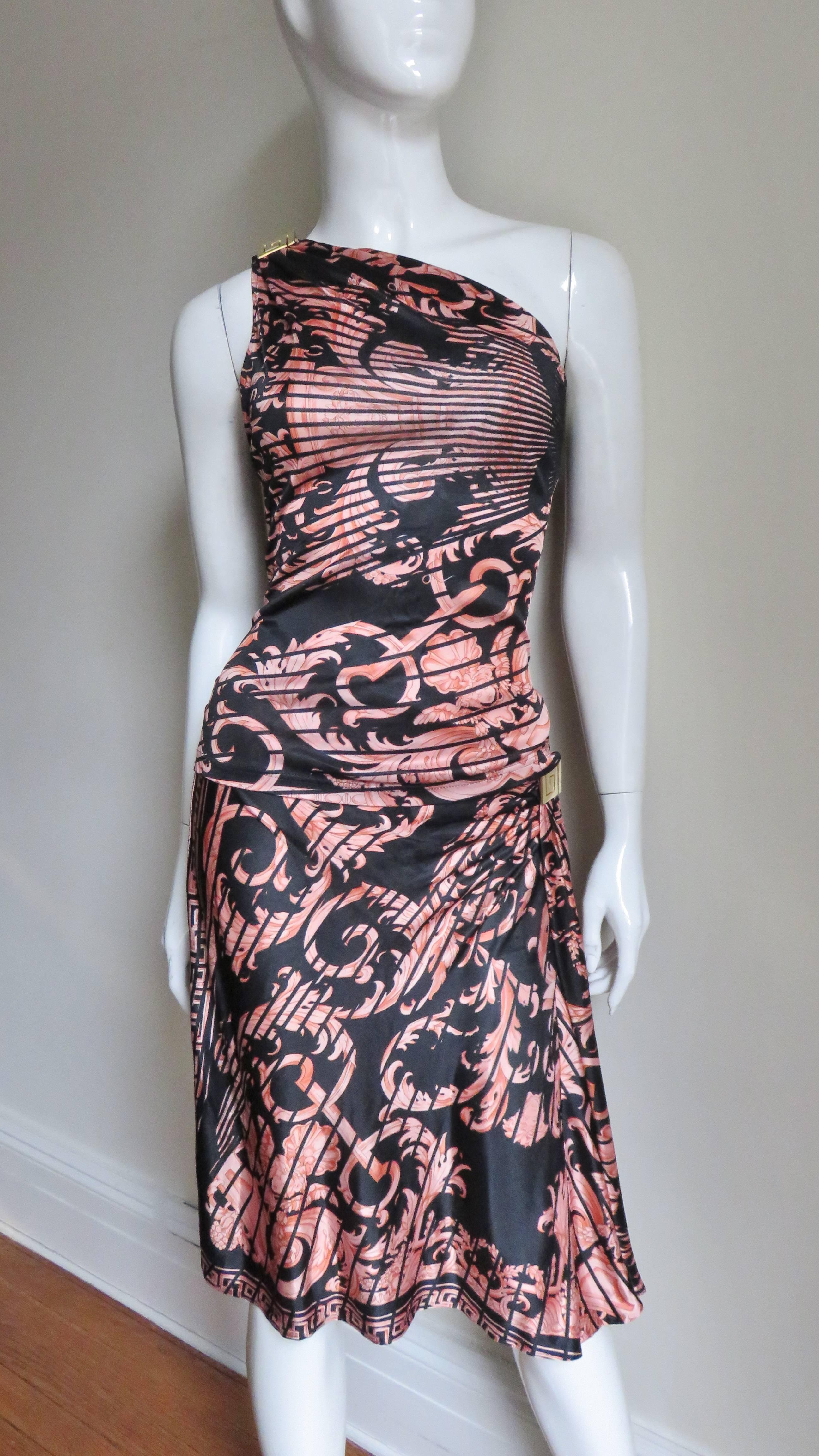 Gianni Versace Silk Skirt and Top Set with Hardware For Sale at 1stDibs ...