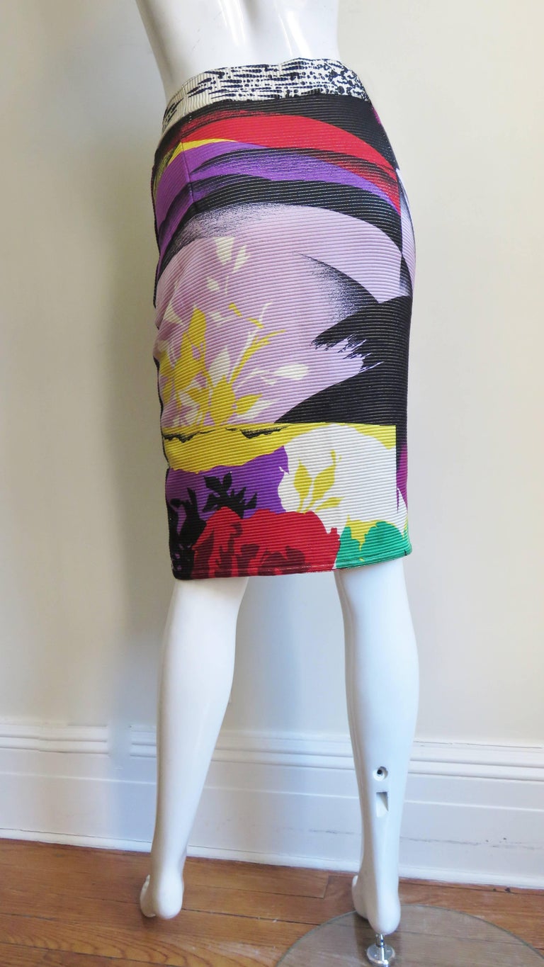 Gianni Versace Silk Skirt 1990s For Sale 5