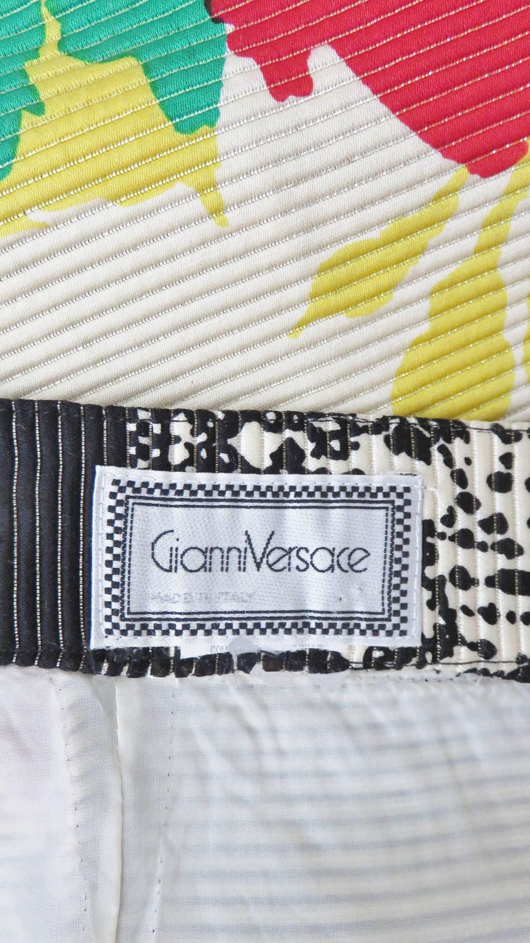 Gianni Versace Silk Skirt 1990s For Sale 9