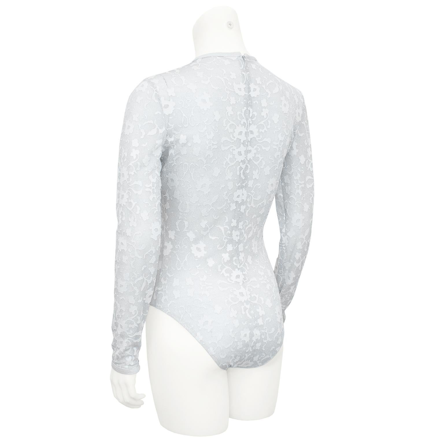 silver lurex bodysuit