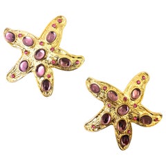 Vintage 1990s Gianni Versace starfish clip on earrings