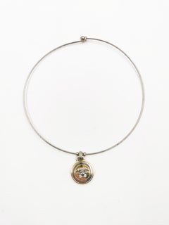 Gianni Versace Años 90 Vintage Anillo Medusa Moneda Medallón Collar Gargantilla