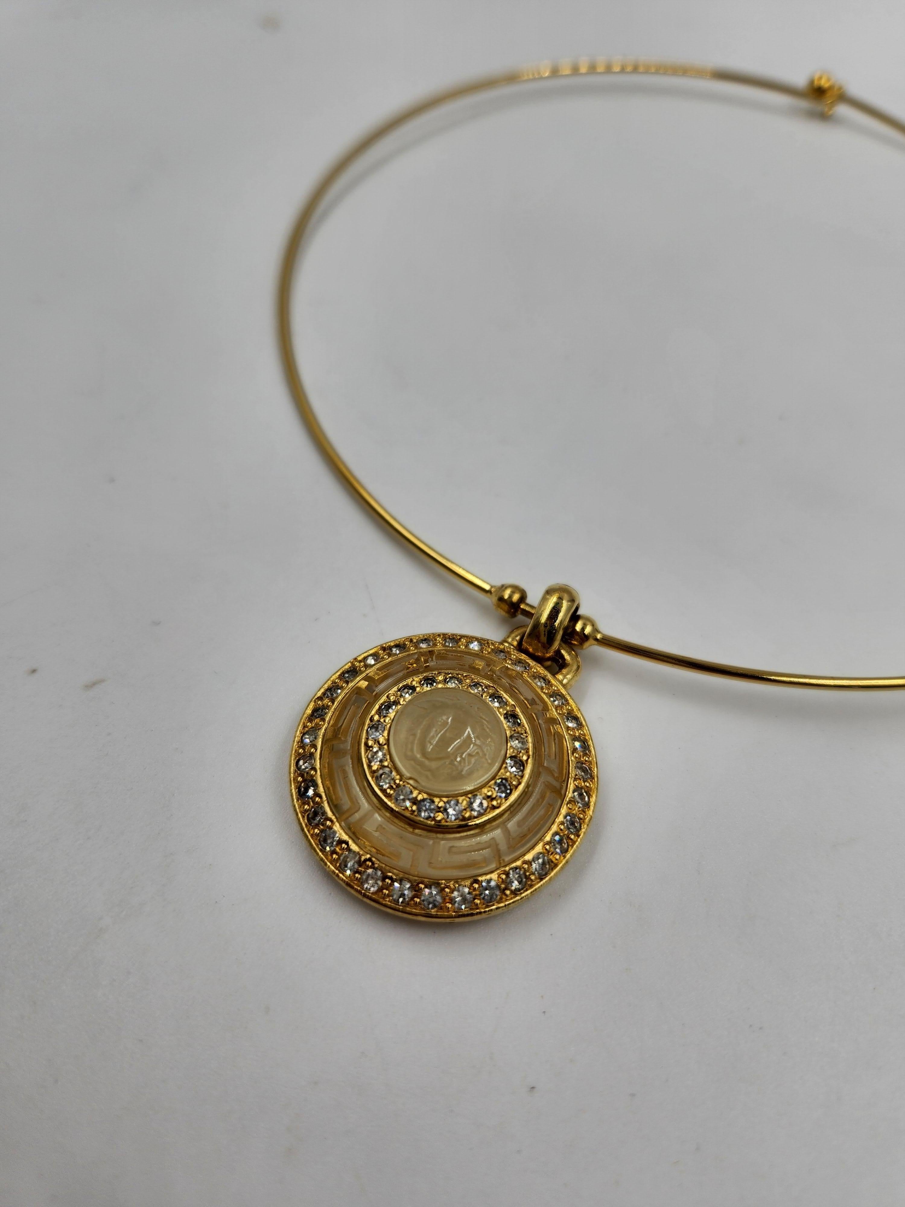 versace medallion necklace