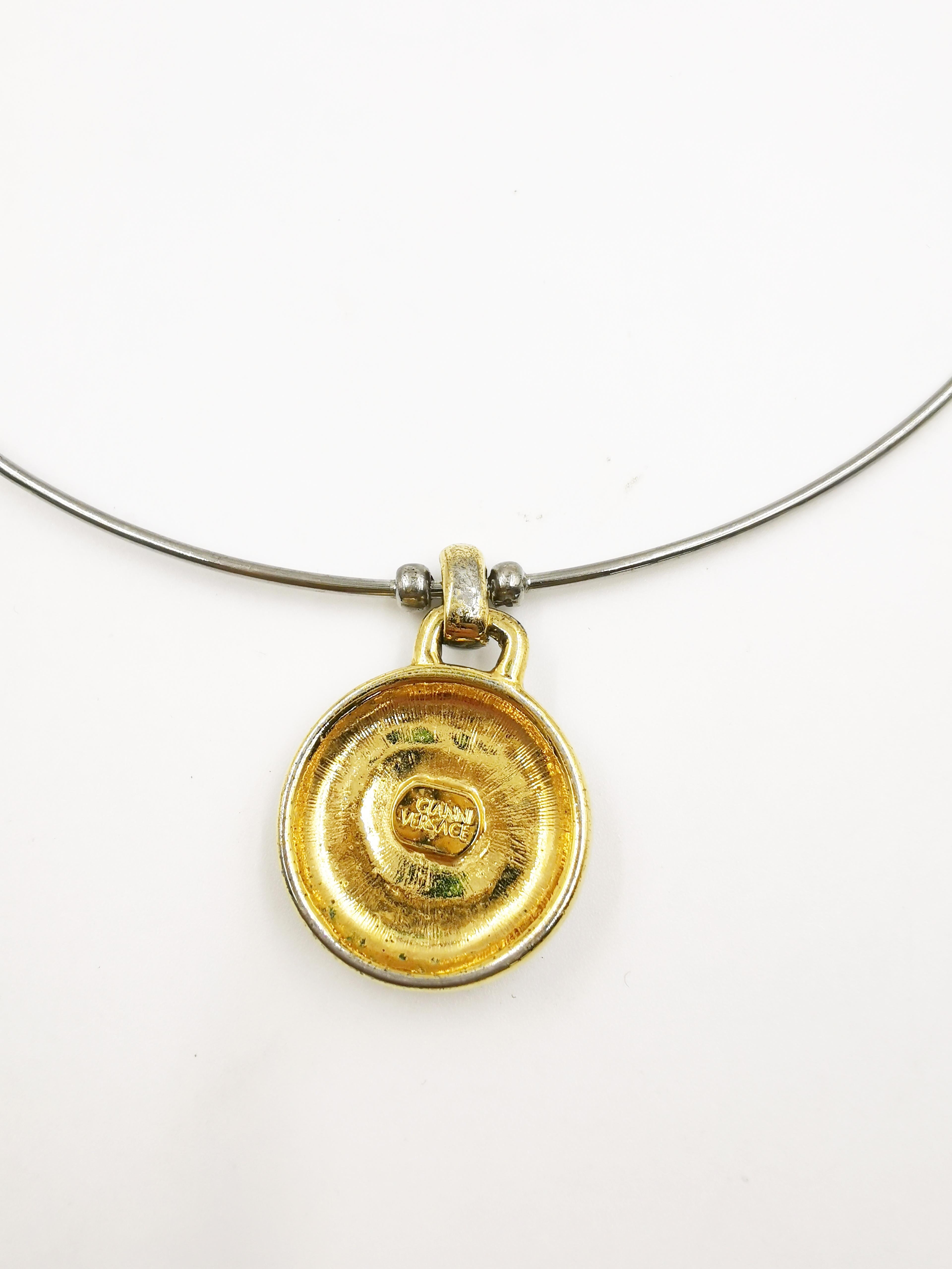 versace medallion necklace