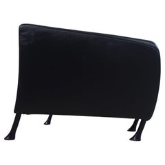 1990s  Gijs Papavoine Windy Ottoman in Black Leather by Montis