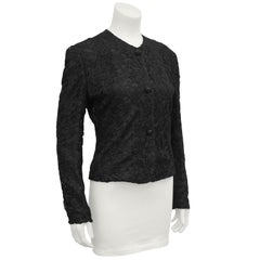 1990s Giorgio Armani Black Lace Jacket