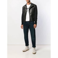 1990s Giorgio Armani Black Leather Jacket