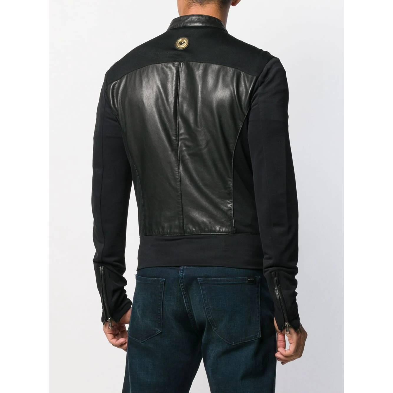 Men's 1990s Giorgio Armani Black Leather Jacket