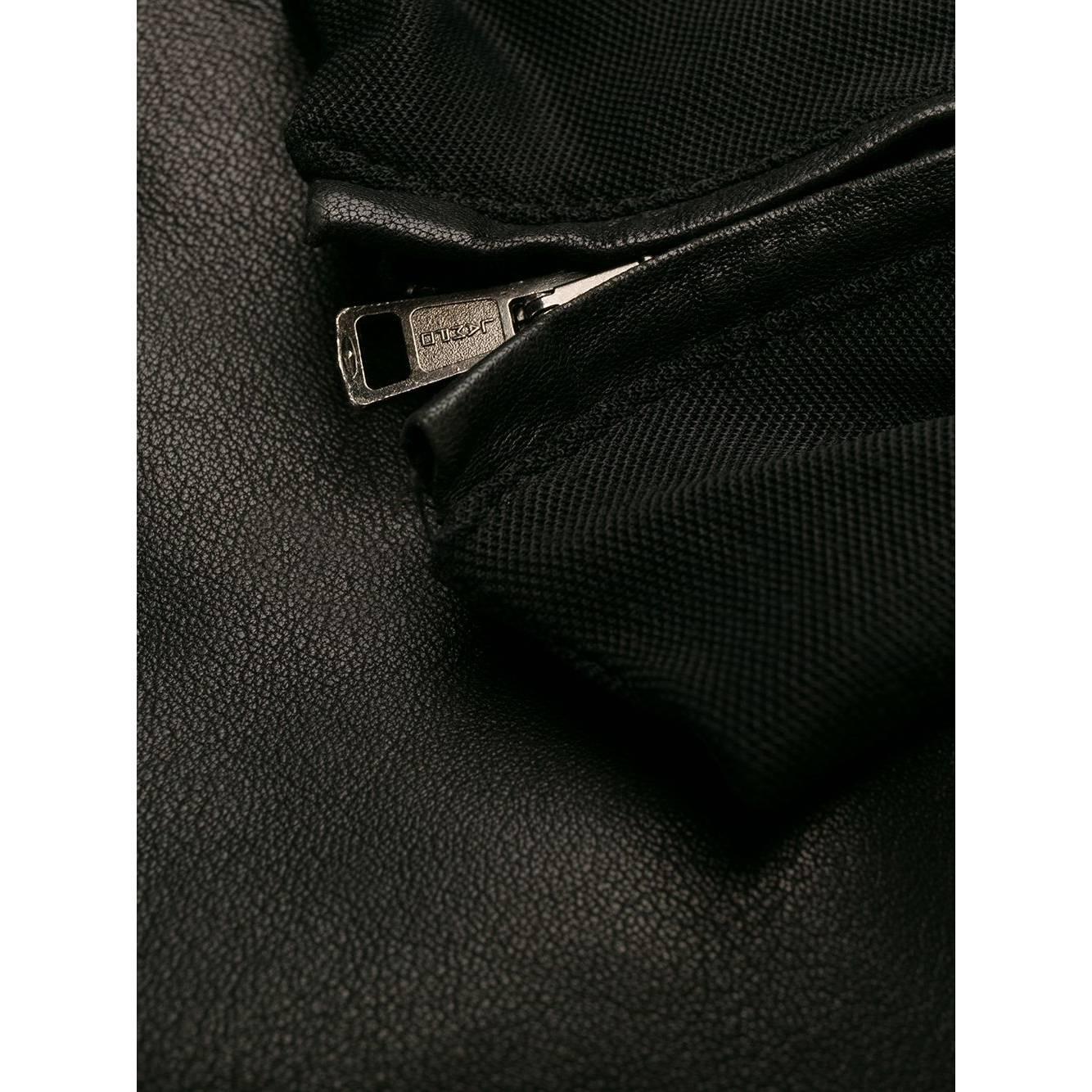 1990s Giorgio Armani Black Leather Jacket 2
